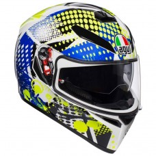 Nón K-3 SV AGV E2205 MULTI ASIA3 POP WHITE/BLUE/LIME 